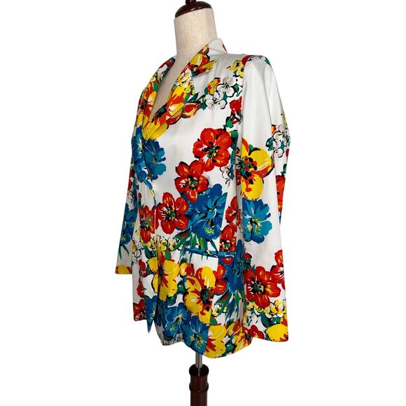 ESCADA floral blazer 100% cotton - size 38 (M) - Picture 4 of 12